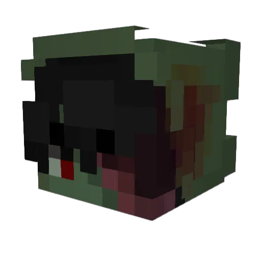 16yrs Minecraft avatar head, 3D render