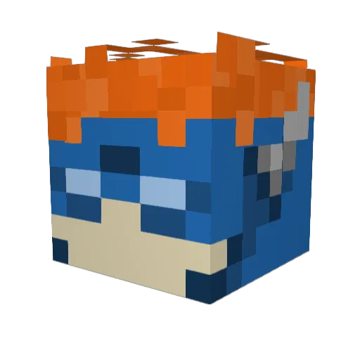 1700pak Minecraft avatar head, 3D render