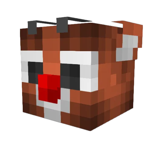 1706 Minecraft avatar head, 3D render