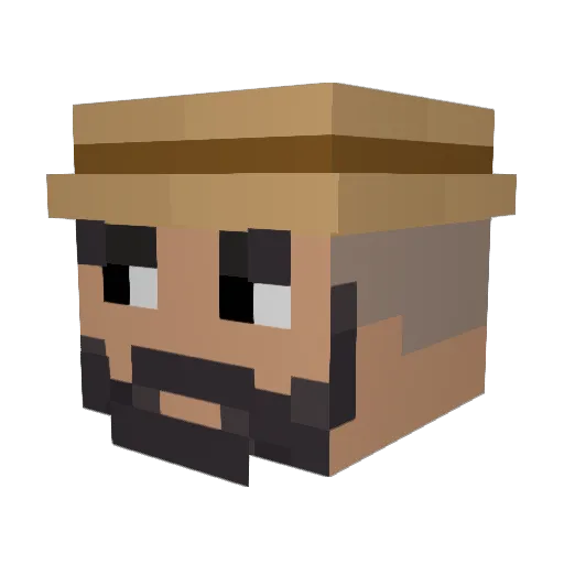 1746105086 Minecraft avatar head, 3D render