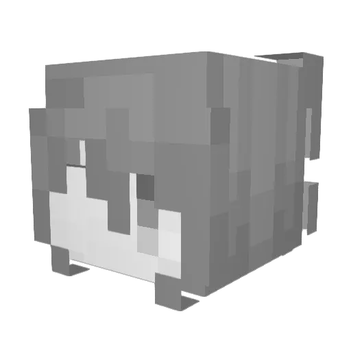 174 Minecraft avatar head, 3D render