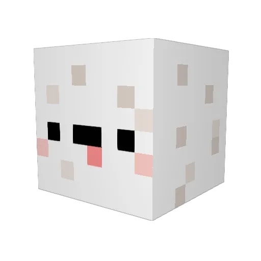 17641 Minecraft avatar head, 3D render