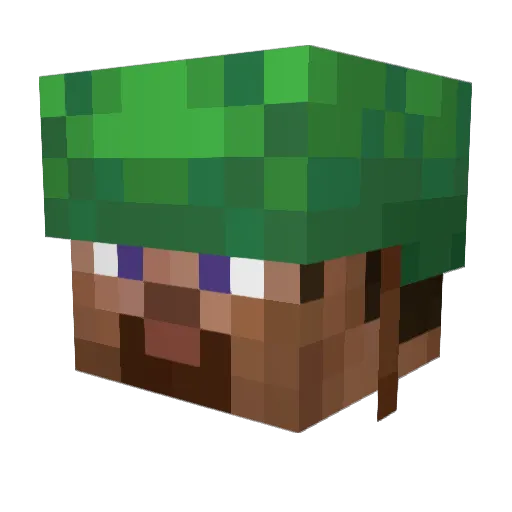 177013 Minecraft avatar head, 3D render