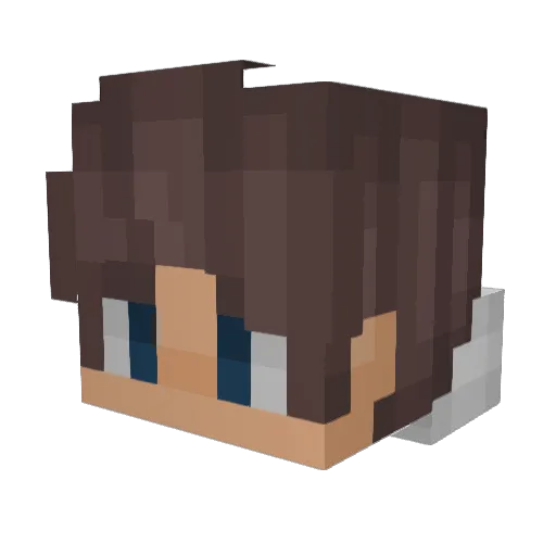 1776_Crusader Minecraft avatar head, 3D render