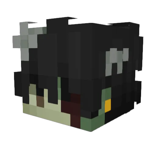 1777K Minecraft avatar head, 3D render