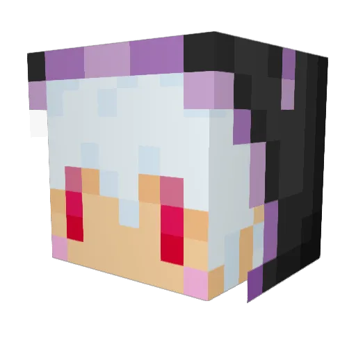 178Tewi Minecraft avatar head, 3D render