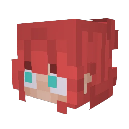 17S3 Minecraft avatar head, 3D render