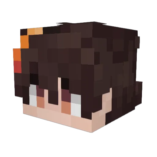 17_ChocoLix Minecraft avatar head, 3D render