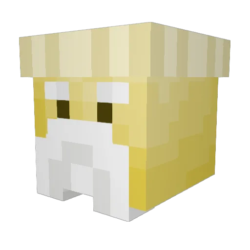17_inch Minecraft avatar head, 3D render