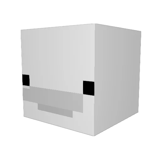 17chanx Minecraft avatar head, 3D render
