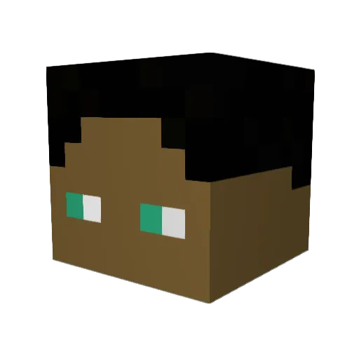 17inchesss Minecraft avatar head, 3D render