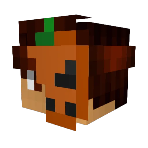 17juste Minecraft avatar head, 3D render