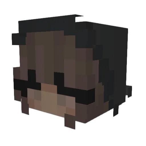17rain_ Minecraft avatar head, 3D render