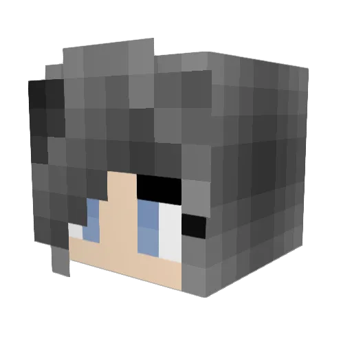 180182 Minecraft avatar head, 3D render