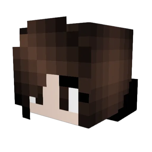 1802Isabella Minecraft avatar head, 3D render