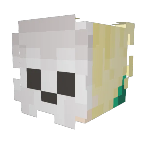 181RatsInACoat Minecraft avatar head, 3D render