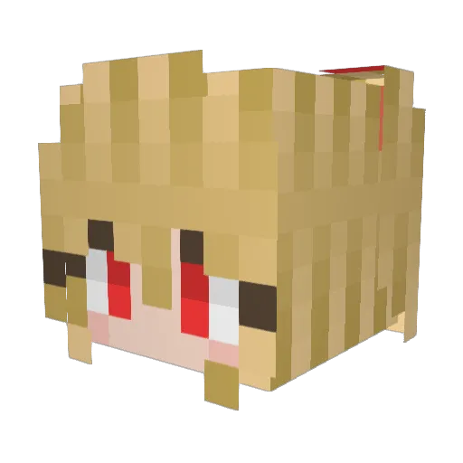 186k2 Minecraft avatar head, 3D render