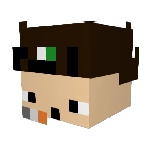 187187187 Minecraft avatar head, 3D render