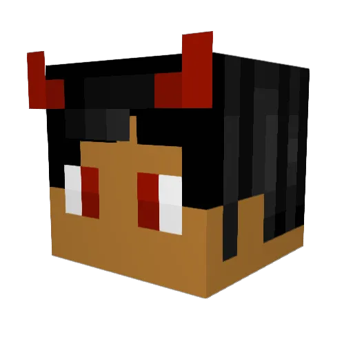 187REDRUM Minecraft avatar head, 3D render
