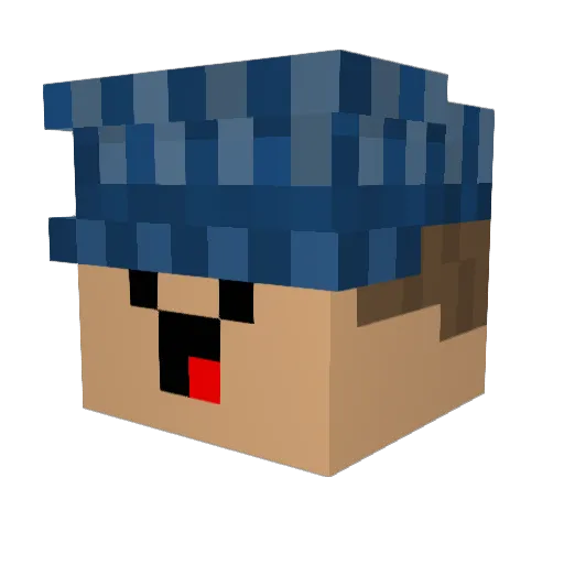 187Rasselbande Minecraft avatar head, 3D render