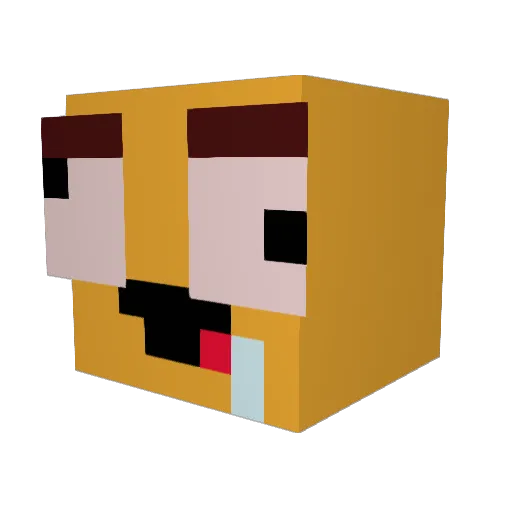 187mb Minecraft avatar head, 3D render