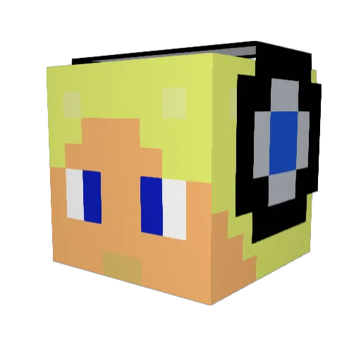 187revilo Minecraft avatar head, 3D render