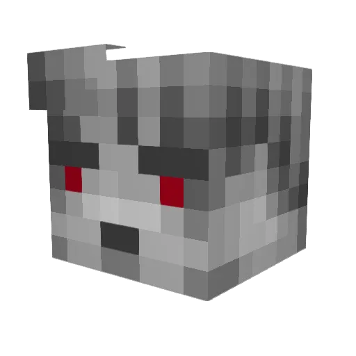 18HCHSTFTPLS48 Minecraft avatar head, 3D render