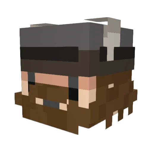 18brayt Minecraft avatar head, 3D render