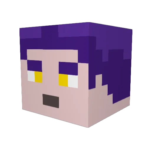18ricardo Minecraft avatar head, 3D render