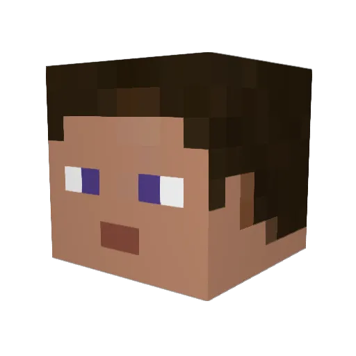 18tobli Minecraft avatar head, 3D render