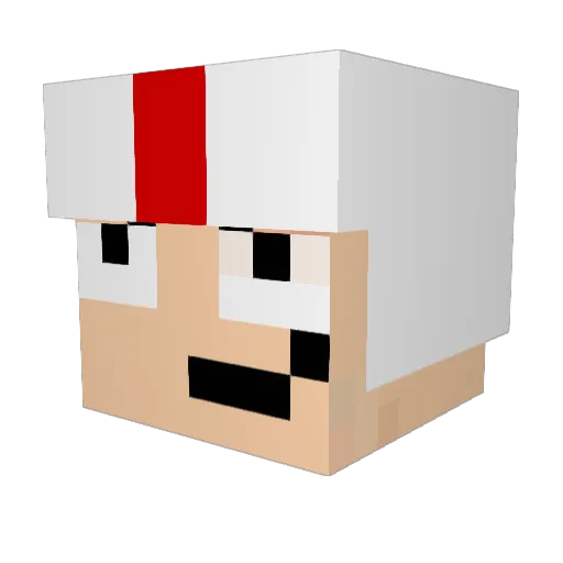 18ximo Minecraft avatar head, 3D render