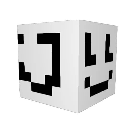 18xo Minecraft avatar head, 3D render