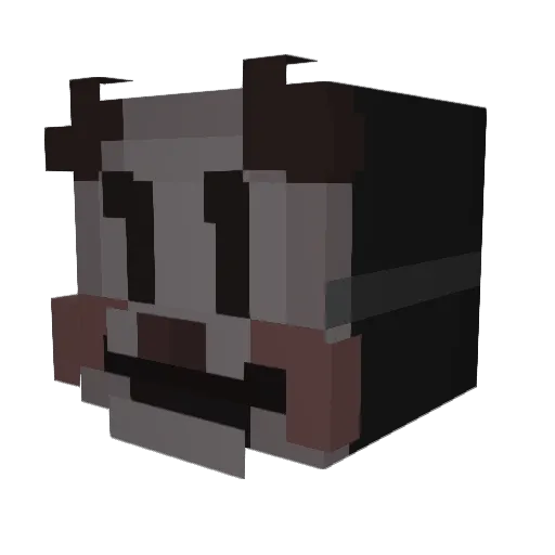 19029ms Minecraft avatar head, 3D render