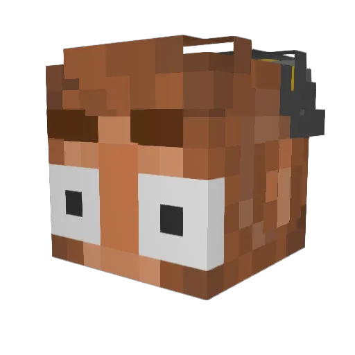 1906r Minecraft avatar head, 3D render