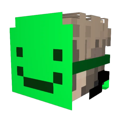19374 Minecraft avatar head, 3D render