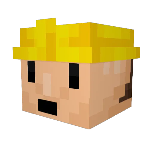 1973Alex Minecraft avatar head, 3D render