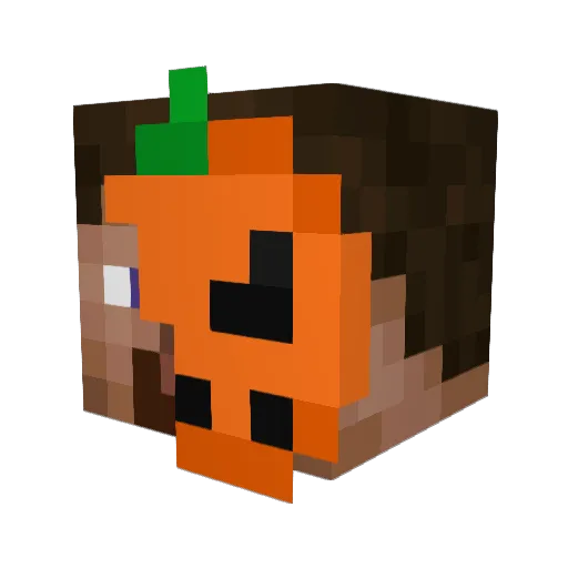 1977x Minecraft avatar head, 3D render