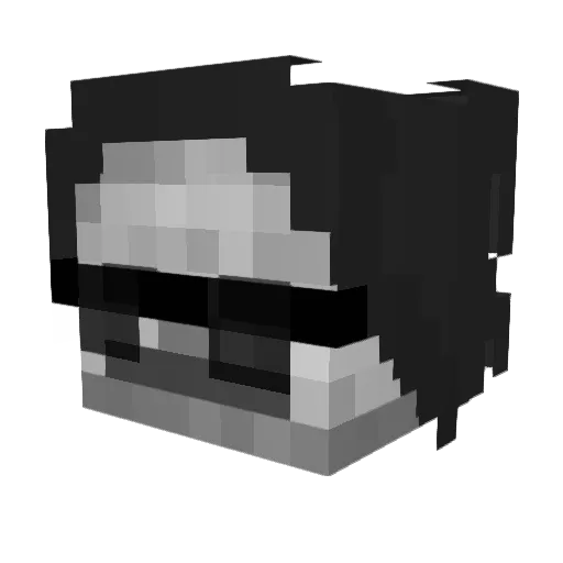 197hz Minecraft avatar head, 3D render