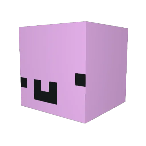 1981s Minecraft avatar head, 3D render