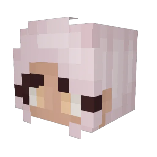 198cm Minecraft avatar head, 3D render
