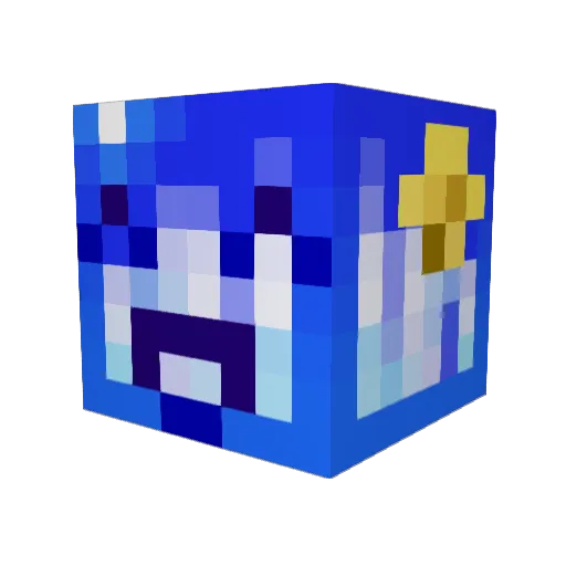 19912221s Minecraft avatar head, 3D render