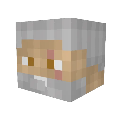 1998Michael Minecraft avatar head, 3D render