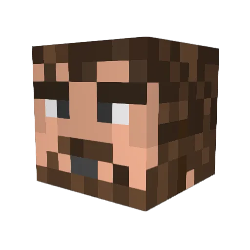 1998hotrod Minecraft avatar head, 3D render