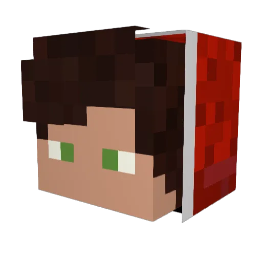 1999Slim Minecraft avatar head, 3D render