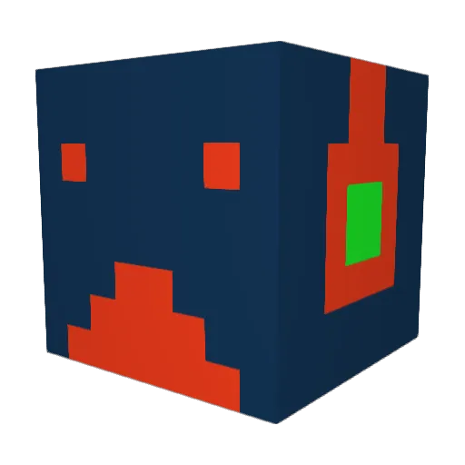 19CRAFTTY Minecraft avatar head, 3D render