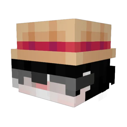 19K2 Minecraft avatar head, 3D render