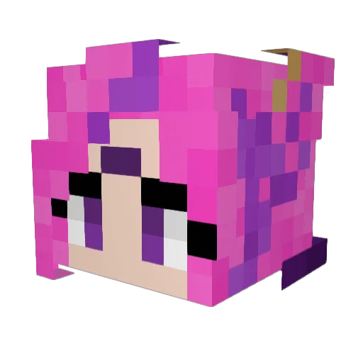 19KittyKat92 Minecraft avatar head, 3D render