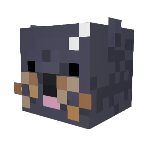 19Milles Minecraft avatar head, 3D render