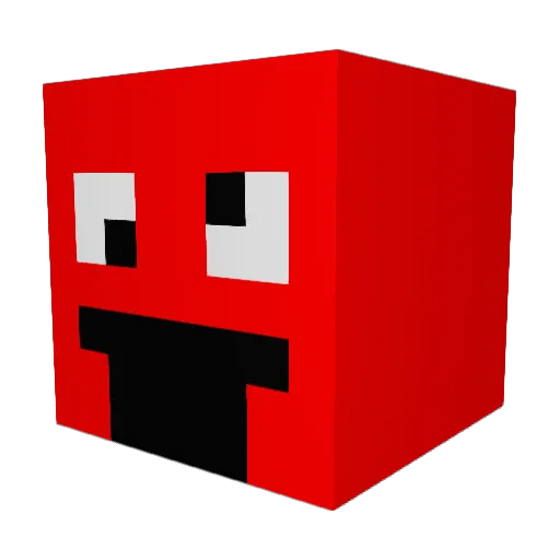 19SJ97 Minecraft avatar head, 3D render