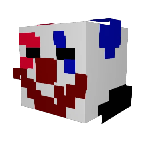 19TH14 Minecraft avatar head, 3D render